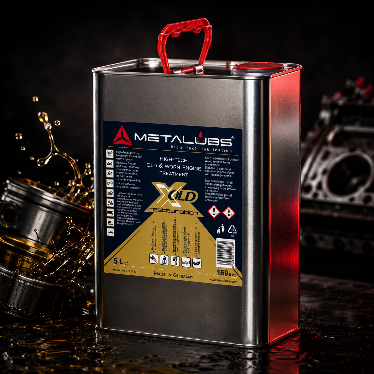 Metalubs X Old 5 l Kanister Motoröl Additiv – Sparpaket für Vielfahrer und Werkstätten